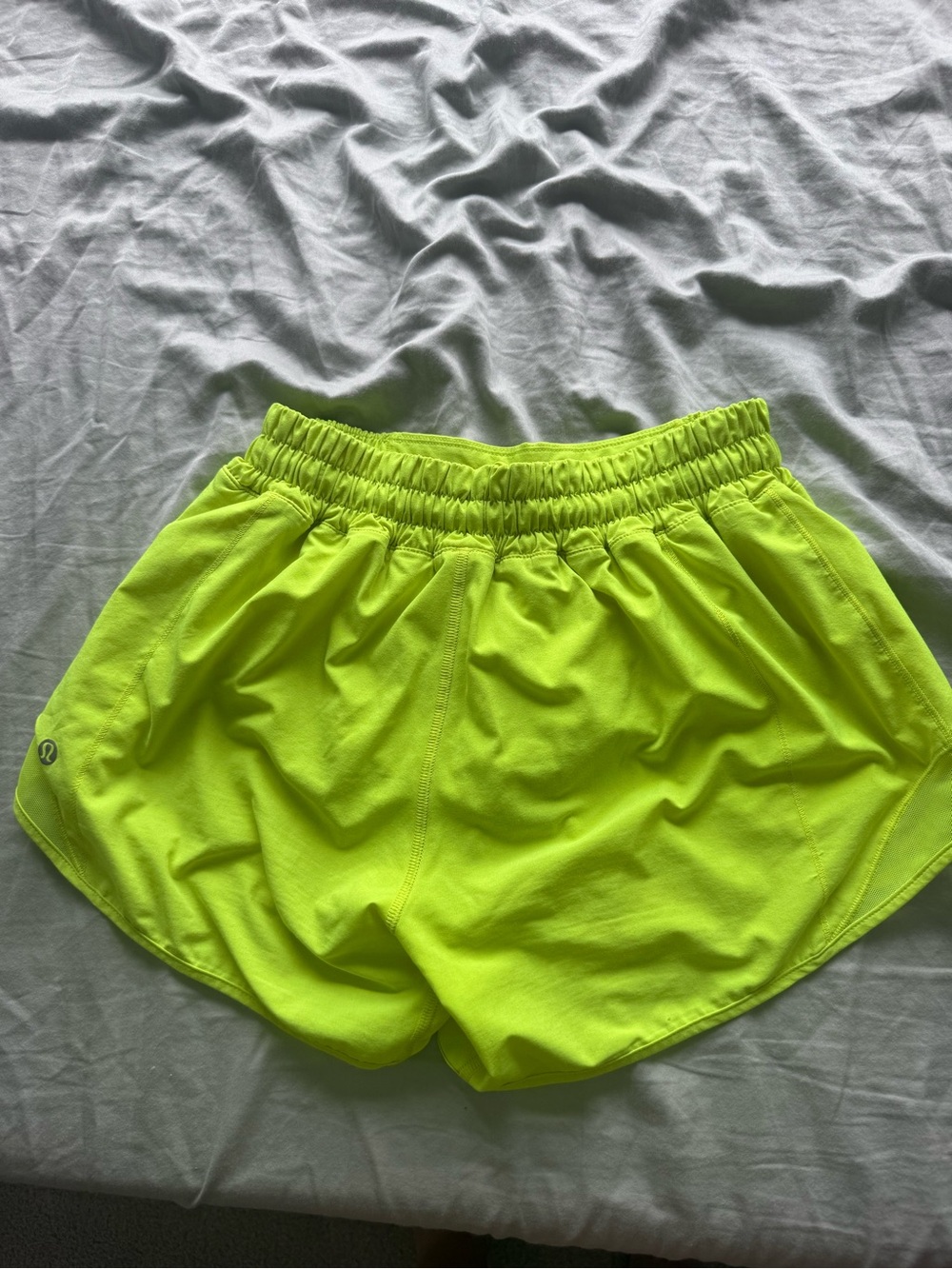 lululemon athletica Neon Lime Athletic Running Shorts